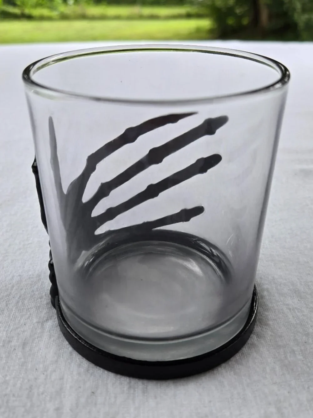 Skeleton Hand Gothic Whisky Glass Halloween Party Barware Witchy Spooky